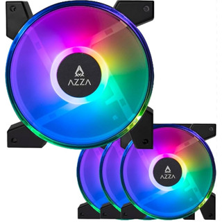 AZZA 4 X HURRICANE II DIGITAL RGB FAN 120mm + Digital RF Remote ( Optional)สินค้ารับประกัน 1ปี