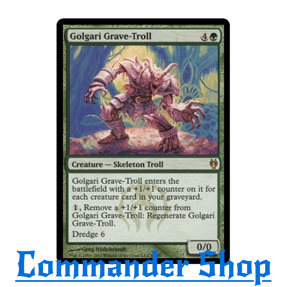 Golgari Grave-Troll (Creature - Skeleton Troll) Green Mv5 Pw0/Tn0 Regenerate Dredge การ์ดเกม Magic T