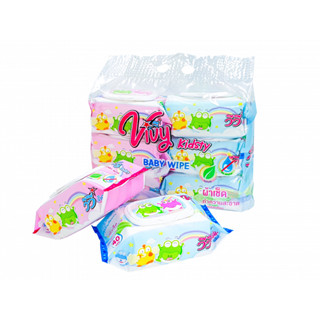 Vivy Kidsty Baby wipes #Rainbow แพ็ค 6 ชิ้น