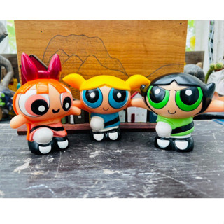 ชุดออมสิน Solf สามสาว Powerpuff girls น่ารักมากกก ไม่แยกขายจ้า มีเศษเหรียญอยู่ด้านในด้วย นานๆเจอครบชุดที