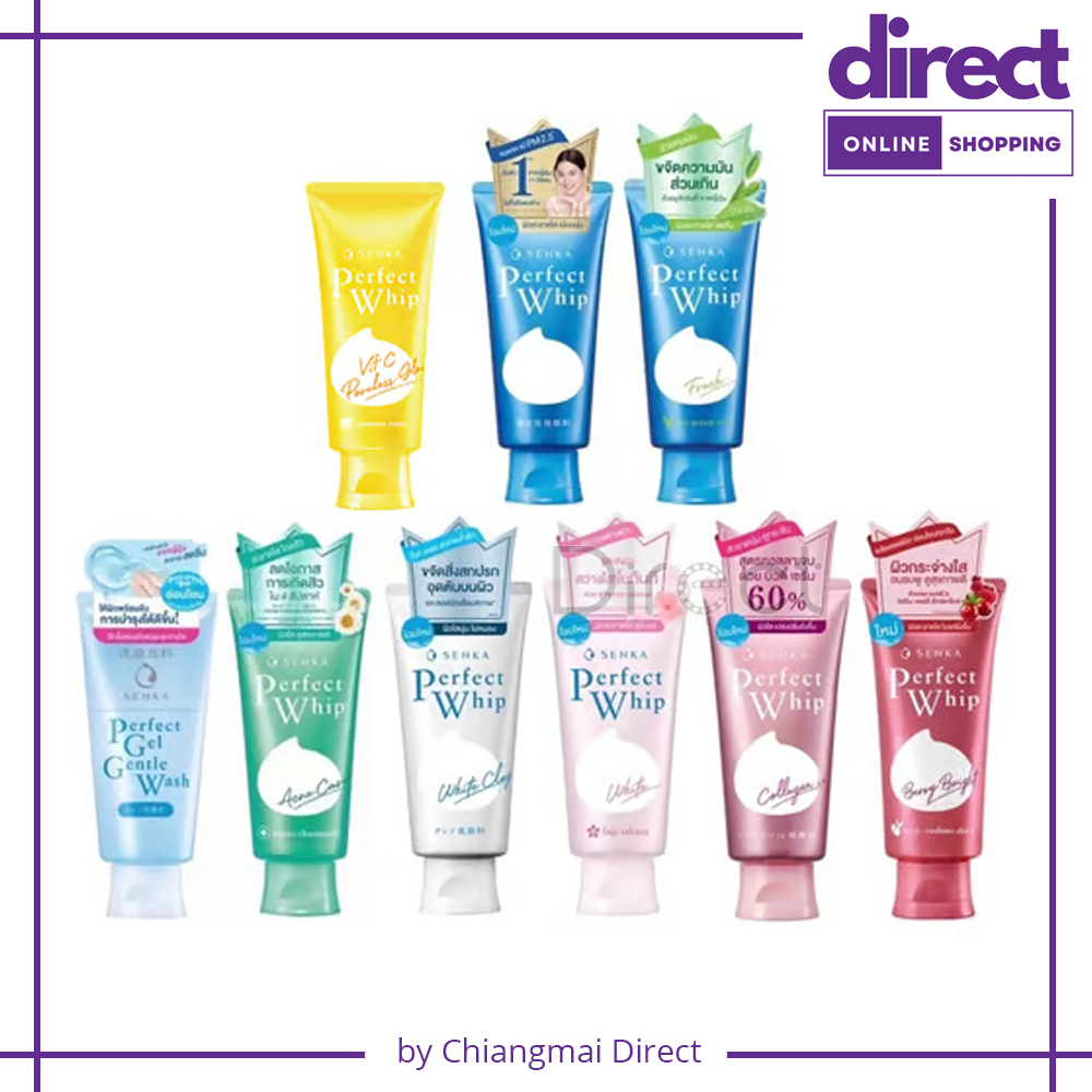 Senka Perfect Whip Foam - Collagen - Speedy - Fresh - White โฟมล้างหน้า ล้างหน้าเนื้อวิป