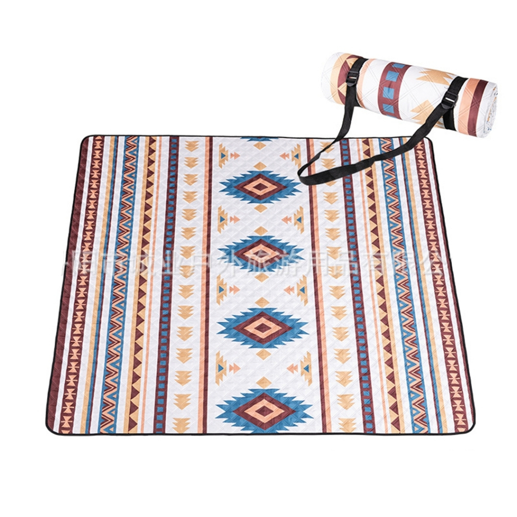 เสื่อแคมป์ปิ้ง พับเก็บได้ ลายโบฮีเมี่ยน ซักได้ picnic mat waterproof ขนาดใหญ่ มี 2 ขนาด 200*300 200*200 และ 300*300