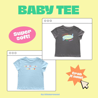 **ขอโค้ดทักแชท** เสื้อยืด Baby tee (TS_005-6)