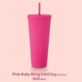 Starbucks Pink Ruby Bling Cold Cup (24 oz.)