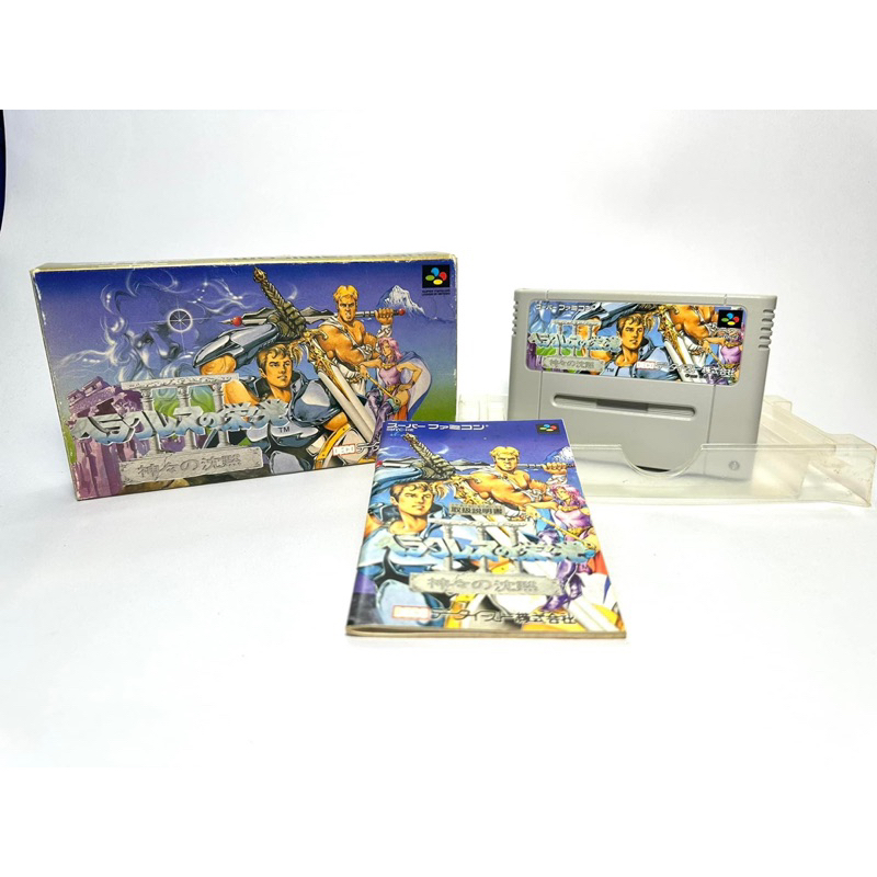 ตลับแท้ Super Famicom (japan)(sfc)  Heracles no Eikou III: Kamigami no Chinmoku