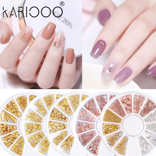 โลหะติดเล็บ อะไหล่ติดเล็บ สีเงิน ทอง โรสโกล 12ช่อง (เลือกแบบด้านใน) KIKO BEAUTY NG27-zp