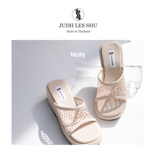 JUDII LES SHU รุ่น Meshy size 34-45รองเท้าส้นตึกแบบ สวม ผ้าตาข่าย