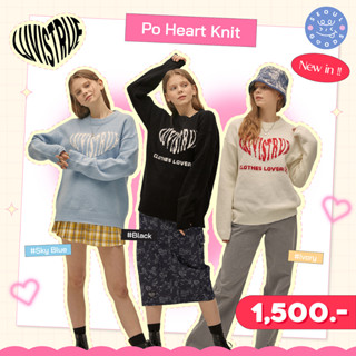 (พร้อมส่ง) เสื้อสเวตเตอร์ไหมพรม LUVISTRUE - PO HEART KNIT