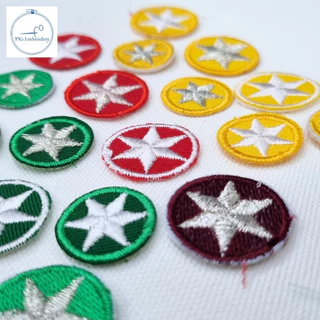 (แพ็คละ 3 ดวง) ดาวประจำการ ดาวผ้า สีเขียว แดง เหลือง ลูกเสือ เนตรนารี - SCO