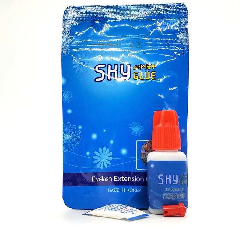 (ส่งจากไทย) กาวต่อขนตา Sky Glue ของแท้ 5 ml. ฝาแดง แห้งไว กาวฝาแดง กาวสกาย สำหรับต่อขนตา Eyelash Glue ฝาสีแดง