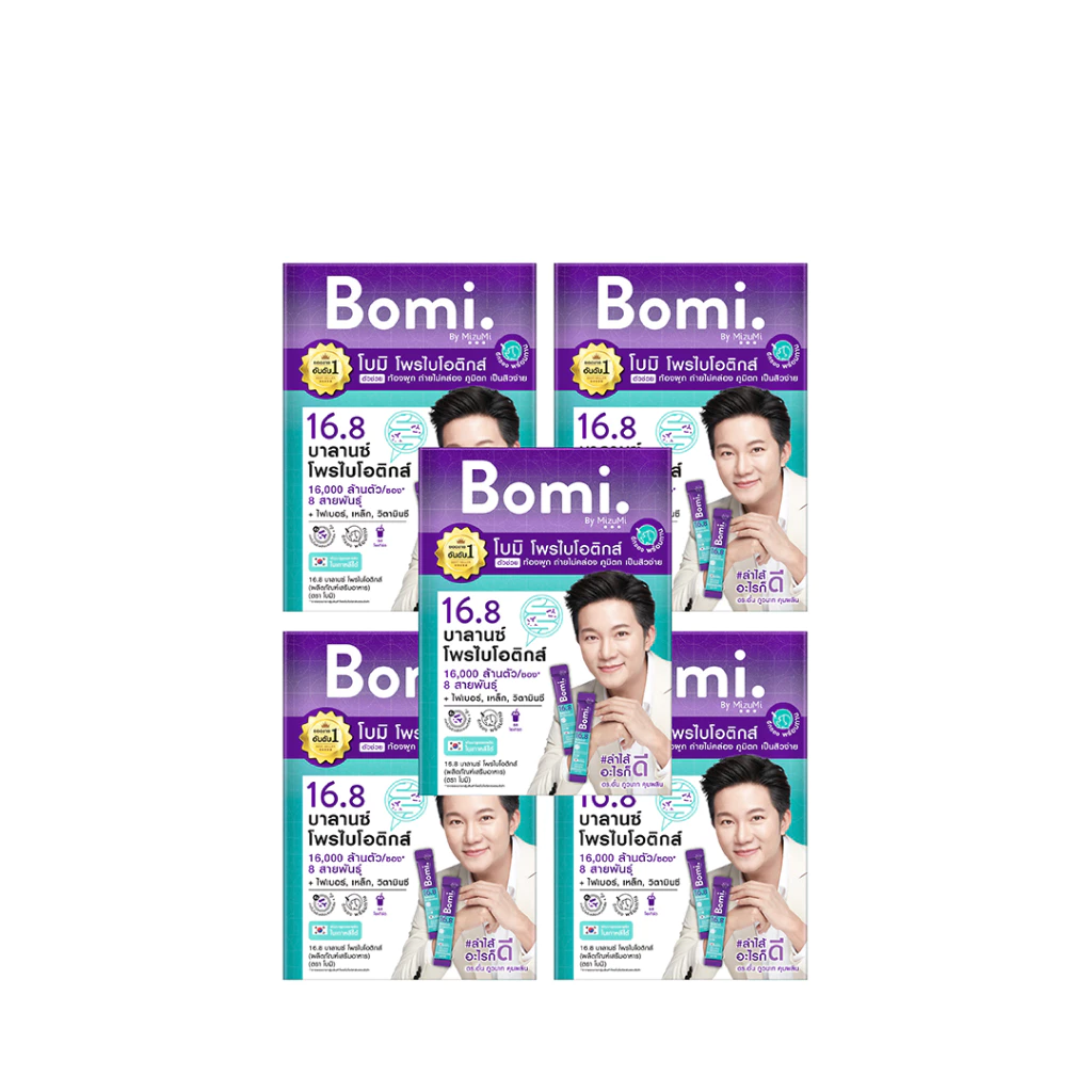 [แพ็ค5] Bomi16.8 Balance Probiotics(14 x 3g)โบมิโพรไบโอติกส์ พร้อมทาน จุลินทรีย์ดี เพื่อลำไส้ที่สมดุล ท้องผูก ผิวแพ้ง่าย thumbnail 3