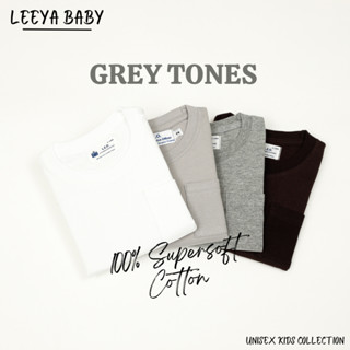 Leeya AW1 เสื้อยืดเด็ก คอกลม 100% Cotton Supersoft เนื้อผ้านุ่ม  สวมใส่สบาย งานเย็บพรีเมี่ยม คุณภาพดีเยี่ยม Baby &amp; Kids