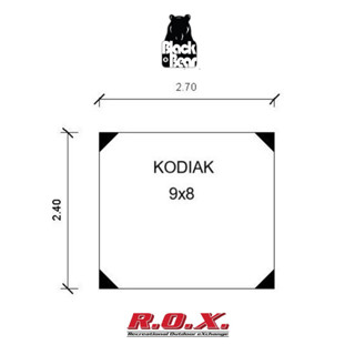 GROUND SHEET KODIAK FOR 9X8 ตรงรุ่น ขนาดเต็นท์ เกรดผ้าใบหนา