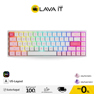 Akko 3068B Plus Prunus Lannesiana RGB Wireless Mechanical Keyboard คีย์บอร์ดไร้สาย (รับประกันสินค้า 1 ปี)