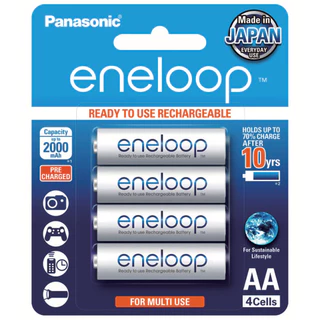 ถ่านชาร์จ Eneloop Panasonic BK-3MCCE/4NT (2000mAh) ถ่านAAA ของแท้ มีประกัน พานาโซนิด แพ็ค4ก้อน PANASONIC BK-4MCCE/4NT