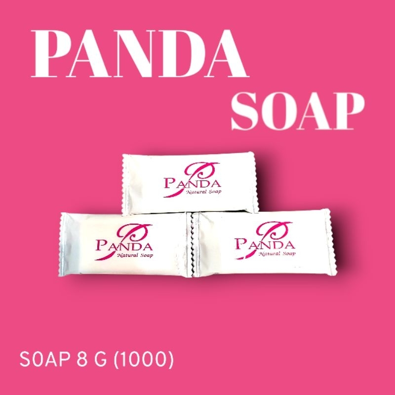 สบู่โรงแรม PANDA SOAP 8 กรัม(สีแดง) ผลิตภัณฑ์ใช้ในโรงแรม (1000ก้อน)