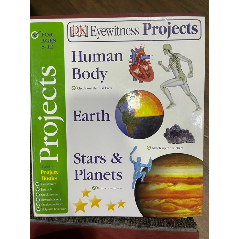 อายุ 8-12 Eyewitness Projects - Human Body, Earth, and Stars & Planets
