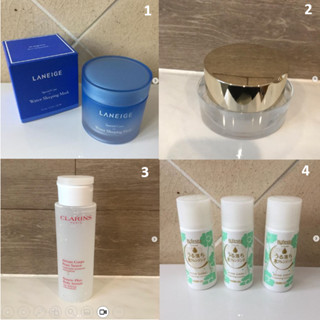 กระปุกเปล่า ขวดเปล่า แบรนด์ LANEIGE water sleeping mask, Clarins และ Bifesta ของแท้ ซื้อจาก shop สภาพใหม่