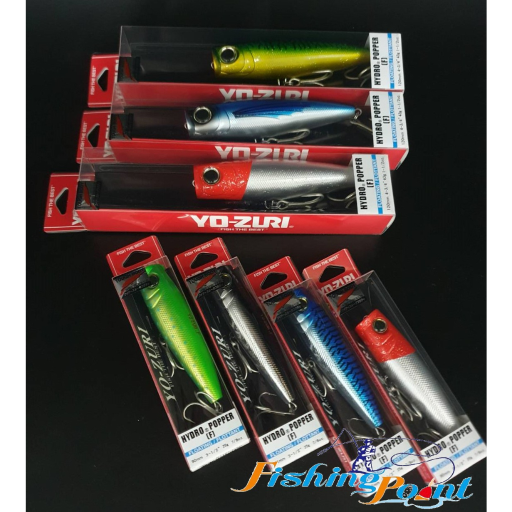 เหยื่อปลอมป็อปเปอร์ Yo-Zuri Hydro Popper 90มม. และ 120 มม. ค่าย Duel