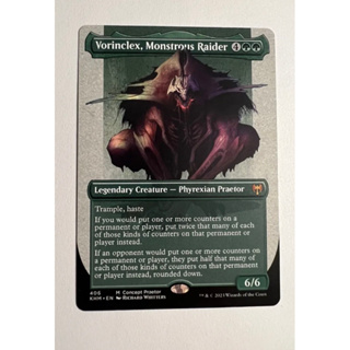 การ์ด MTG Vorinclex, Monstrous Raider Green Magic the gathering EDH รุ่น KHM สภาพ Nm