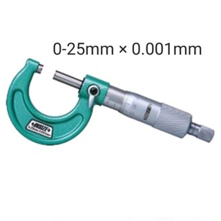 ไมโครมิเตอร์วัดนอก 0-25mmx0.001mm (1 ไมครอน) Outside Micrometer INSIZE 3210-25A อินไซส์