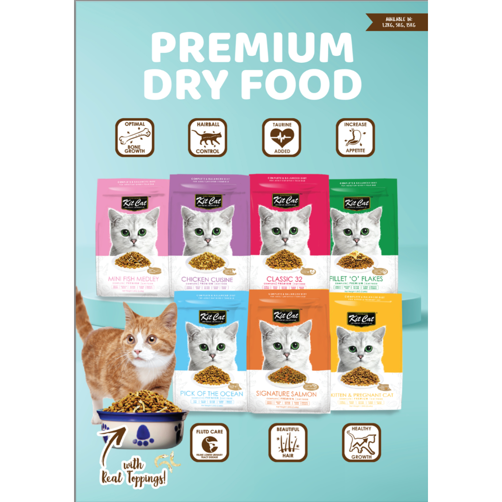 Kit Cat อาหารเม็ดสำหรับแมว คิทแคท 7สูตร ขนาด 5kg