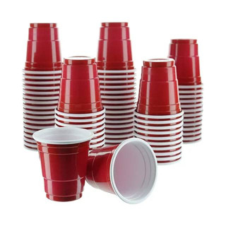 แก้วปาร์ตี้สีแดง เรดคัพ red cup 16oz. อเมริกันสไตล์ สีสวย สำหรับงานเลี้ยง แต่งงาน บนโต้ะอาหาร RED CUP P