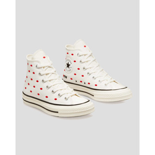 รองเท้า CONVERSE CHUCK 70 CRAFTED WITH LOVE HI - VINTAGE WHITE/UNIVERSITY RED