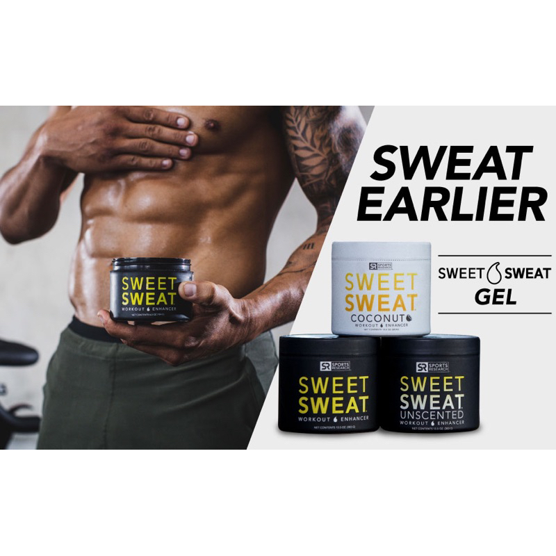 แท้ 100 % Sports Research, Sweet Sweat Workout Enhancer, 6.5 oz (184 g)