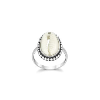 Silver thai Jewelry แหวนเปลือกหอยเงินสเตอร์ลิงเรียบง่าย / simple sterling silver shell ring PLSRG169