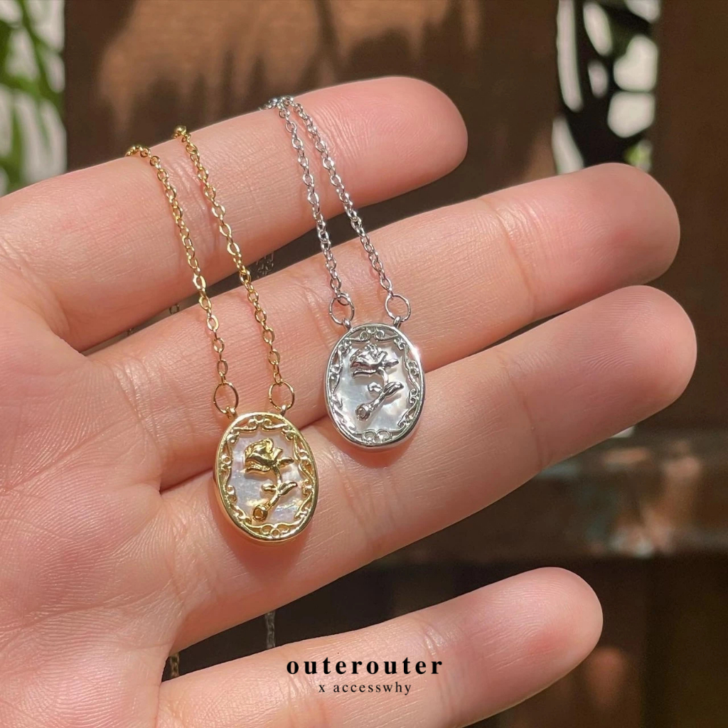 Outerouter Rosy | สร้อยคอเงินผสม