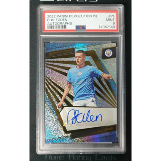 การ์ด 2022 Panini Phil Foden Autographs PSA 9 , ลายเซ็นต์ Manchester City แมนซิตี้ แมนเชสเตอร์ซิตี้