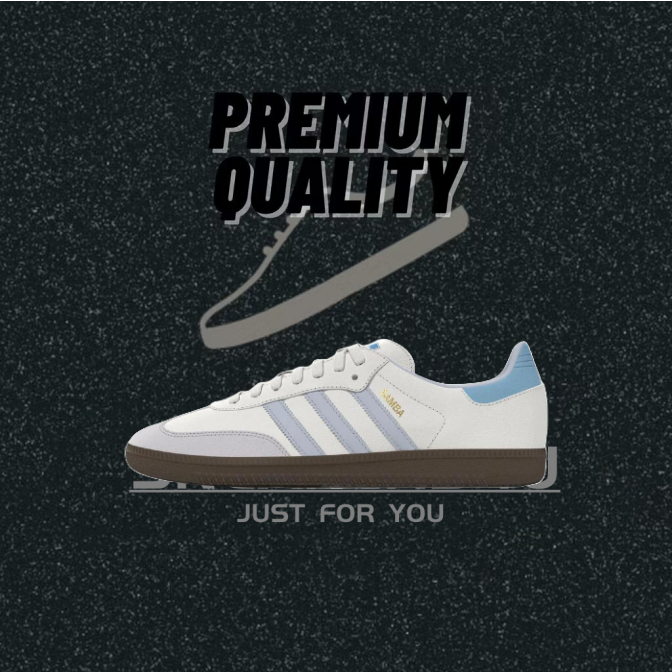 adidas Samba OG white blue (ของแท้ 100 % )