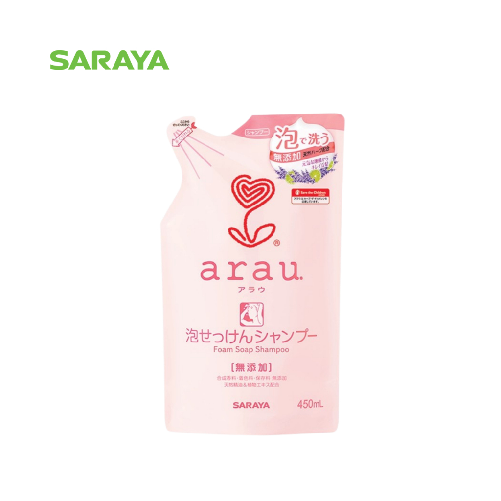 โฟมแชมพูสระผมผู้ใหญ่ อะราอุ. (ถุงเติม) : arau. Foam Soap Shampoo (ฺRefill) 450 ml.