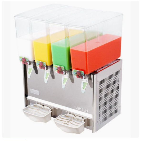 เครื่องกดน้ำหวาน cooling เครื่องจ่ายน้ำผลไม้ Juice dispenser 9L x 4โถ -มีพร้อมส่ง-
