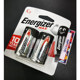 Energizer Max E93 / LR14 ไซด์ C ถ่านอัลคาไลน์  (2 ก้อน/แพ็ค)  1.5V เอ็นเนอร์ไจเซอร์แม็กซ์ EXP.12-2033