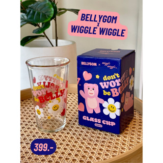 พร้อมส่งแท้💯ไม่ต้องรอพรี🌼 แก้วน้ำ Wiggle Wiggle x Glasslock Glass Cup | ลาย Bellygom 500ml