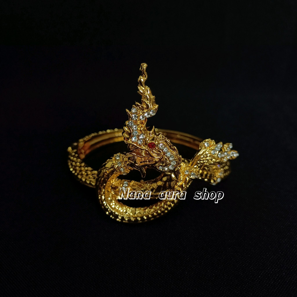เครื่องประดับชุดไทย กำไลพญานาค 3 สี สีทอง สีรมดำ สีเงินขาว รุ่นN0001 - รูปที่ 2