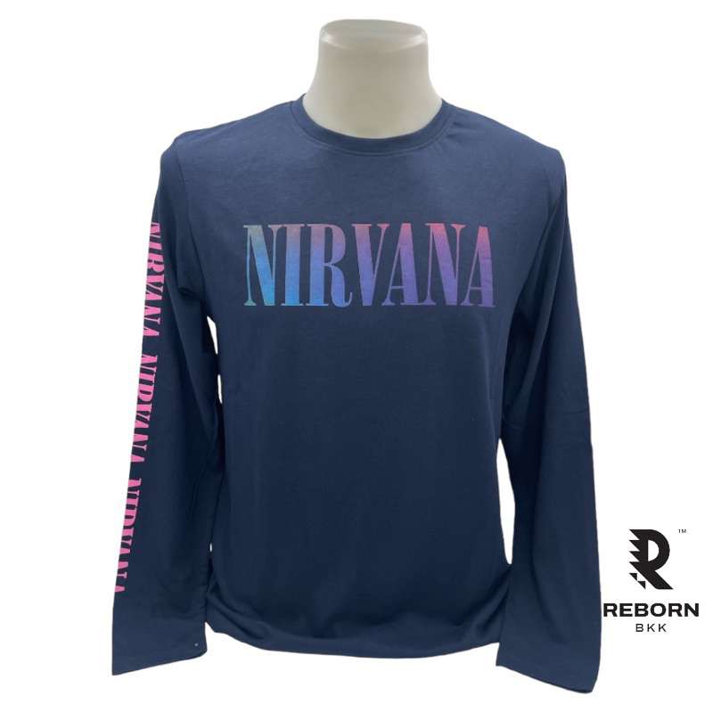 เสื้อวงแขนยาว NIRVANA ลิขสิทธิ์แท้ 100% ลาย ANGELIC GRADIENT (มีสกรีนหลัง และสกรีนแขน)