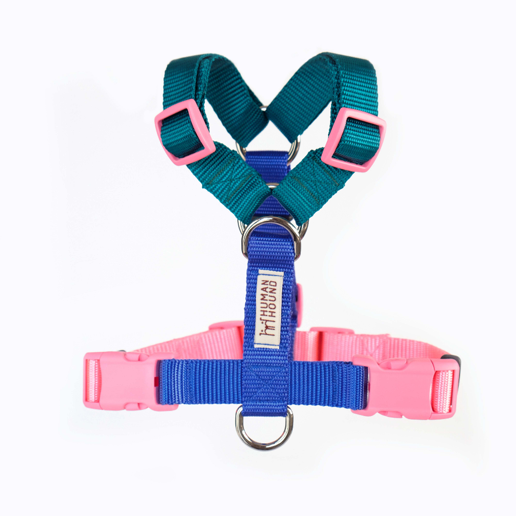 สายรัดอกสุนัข Human and Hound รุ่น h-harness ไซส์ XS-L : สี Lotus Garden สายรัดอกสุนัข ทรง H-harness