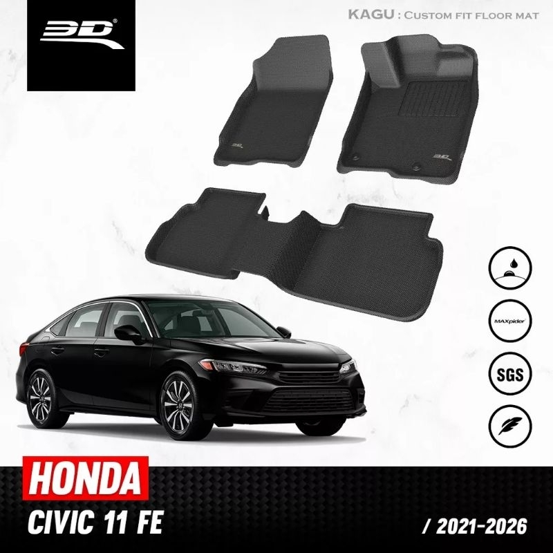 HONDA​ พรมปูพื้นรถยนต์​ CIVIC​ 11​ FE (RS, EL+e:HEV)​2021-2026