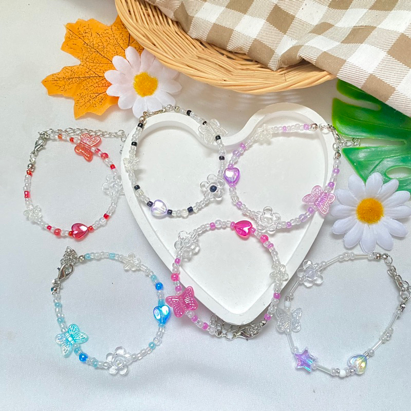 พร้อมส่ง กำไลลูกปัด สร้อยข้อมือลูกปัด