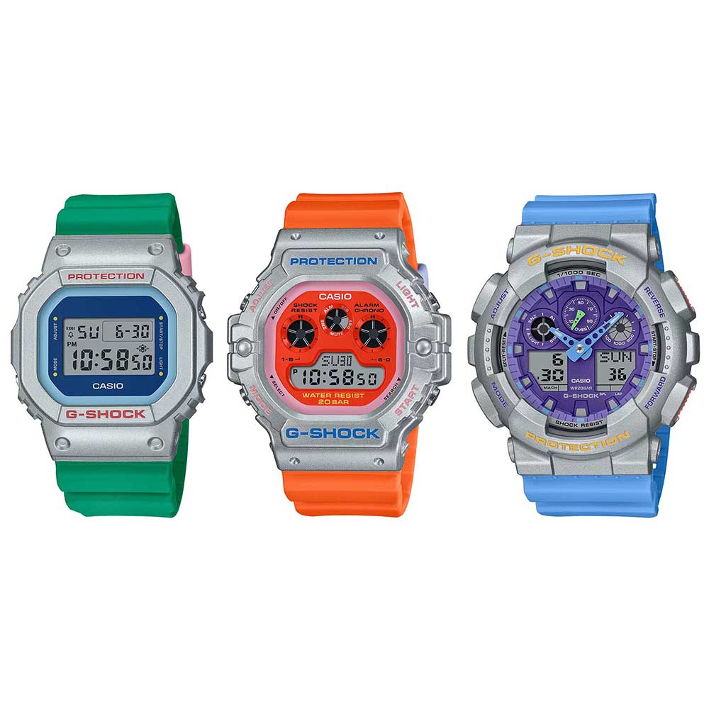 Casio G-Shock นาฬิกาข้อมือผู้ชาย สายเรซิน รุ่น DW-5600EU,DW-5900EU,GA-100EU  (DW-5600EU-8A3,DW-5900E