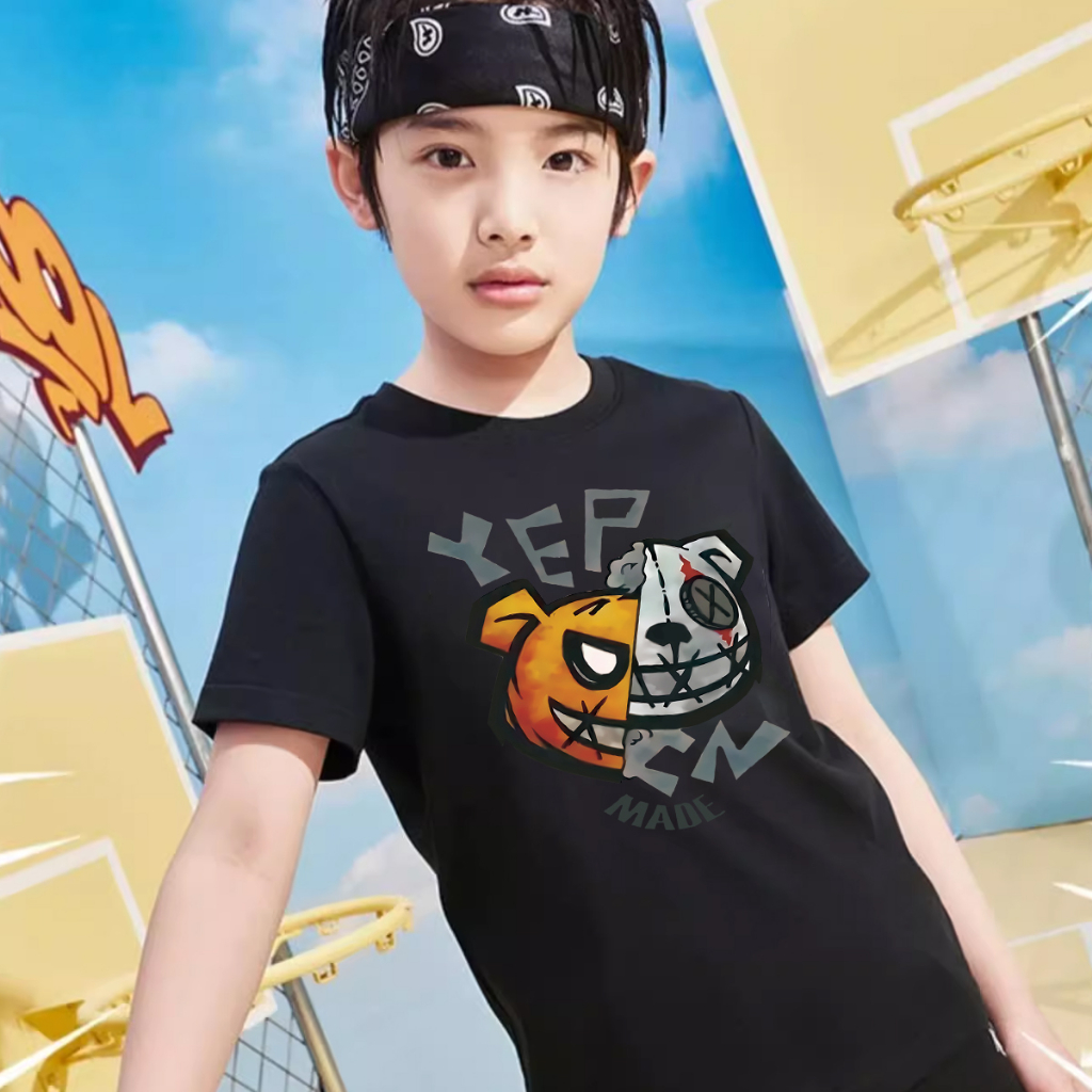 H470(ส่งจากไทย)เสื้อยืดเด็กแขนสั่ง ลายแฟชั่นสวยน่ารับ.ใส่ได้ทั้งเด็กชายและเด็กหญิง