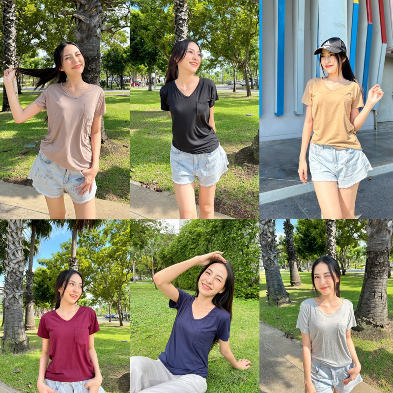 ZAPSHOP-รหัส ก67 คอวีเรย่อนแต่งกระเป๋า สุดปัง พร้อมส่ง