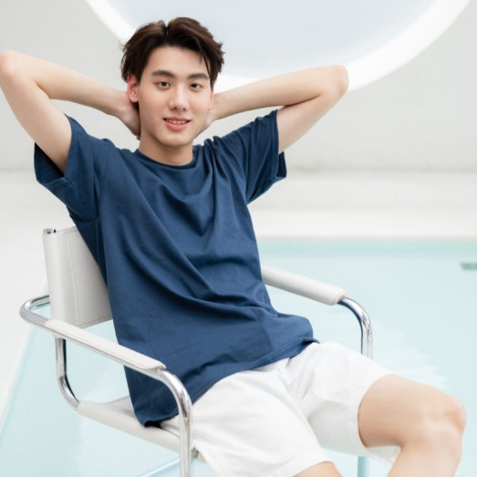 เสื้อยืด เสื้อสีคราม  (Gildan Ultra)