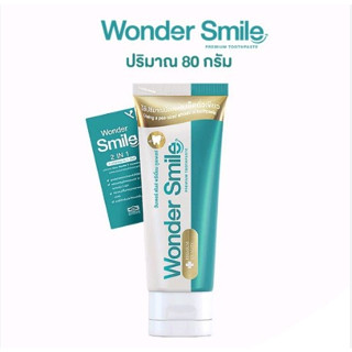 [1แถม1] Wonder smile toothpaste ยาสีฟัน วันเดอร์สไมล์ ยาสีฟันสมุนไพร ยาสีฟัน ลดกลิ่นปาก ลดหินปูน ฟันขาว