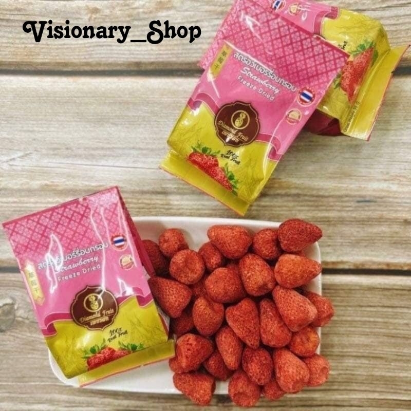 🍓สตอว์เบอรี่ฟรีซดราย🍓Strawberry Freeze Dried (35 กรัม) สตอเบอรี่อบกรอบ สตอเบอรี่อบแห้ง อร่อย เพื่อสุขภาพ - รูปที่ 2