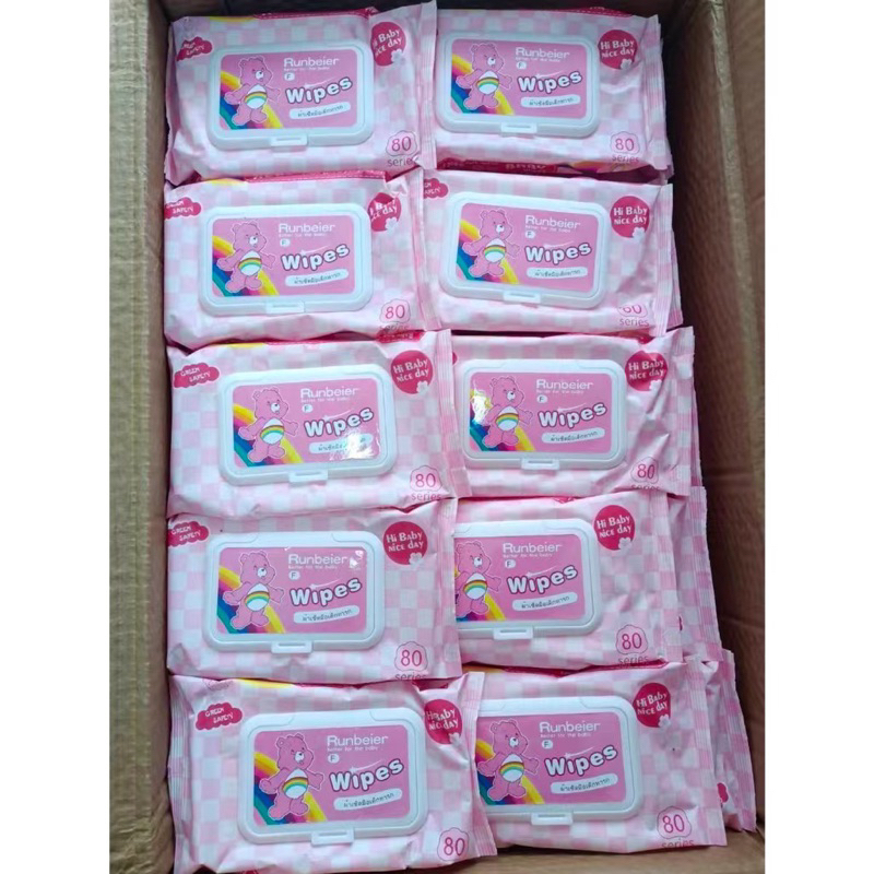 Wipes ยกลัง ผ้านุ่มชุ่มชื่น 80 ห่อ ทิชชู่เปียก สูตรอ่อนโยน  80แผ่น/ห่อ คุ้มสุดๆ ผ้าเด็ก ทิชชู่เด็ก