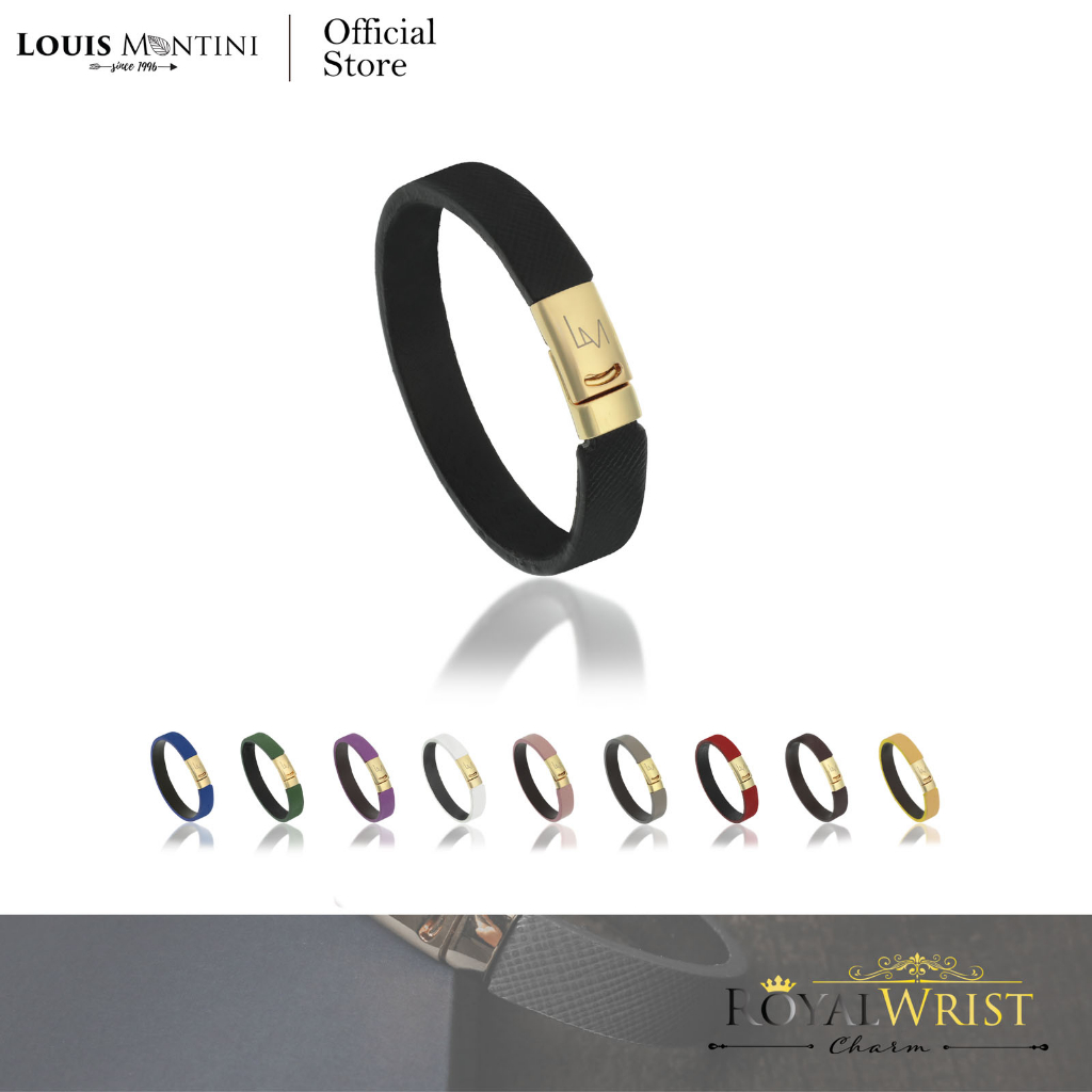 Louis Montini (RoyalWrist Charms) กำไลข้อมือ หนังวัวแท้ Cowhide Bracelets LEABL001